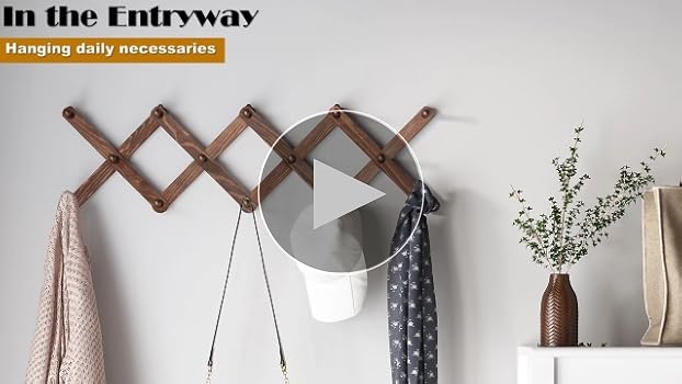 Amazon.com: OROPY Wood Accordion Wall Hanger, Expandable Coat Rack